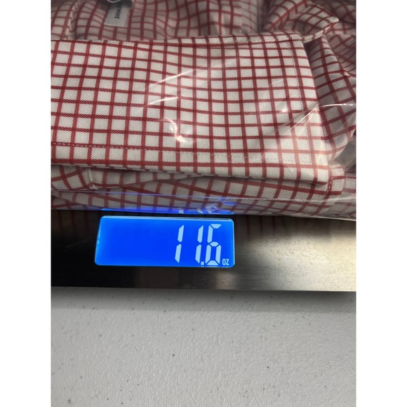 Banana Republic Red Gingham Check Dress Shirt Mens Large L 16 16 1/2 - Picture 8 of 8